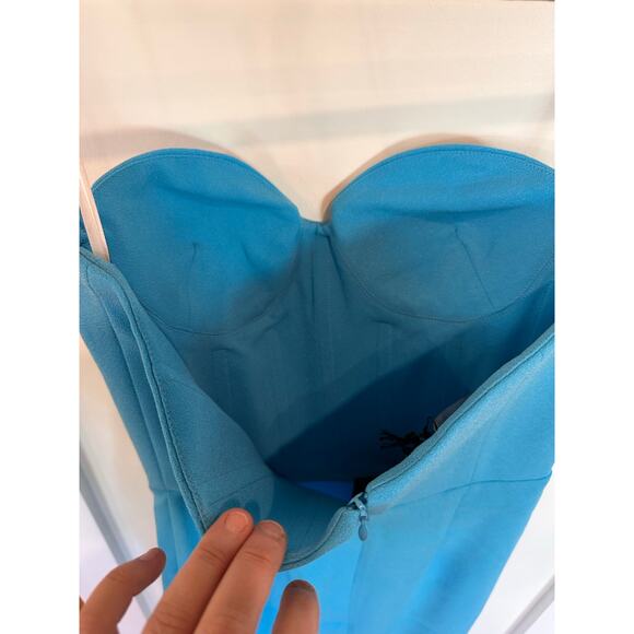 ALEX PERRY Bright Blue Draven Stretch Crepe Sweetheart Dress (US 6/AU 10) NWT! - Picture 8 of 11